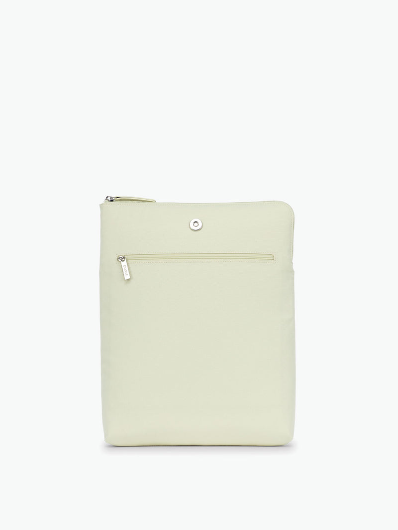 Removeable insert of the CALPAK Haven 14" Haven Laptop Tote in light green Celadon