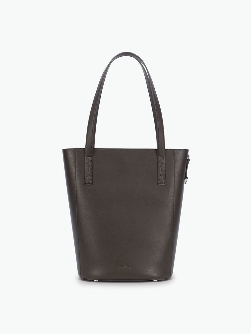 CALPAK Haven 14" Haven Laptop Tote in dark brown Mushroom