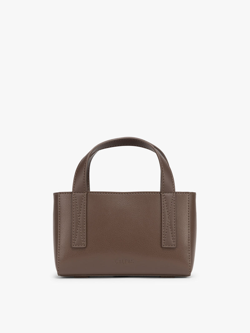 CALPAK Haven Mini Crossbody Bag in dark brown Espresso front view