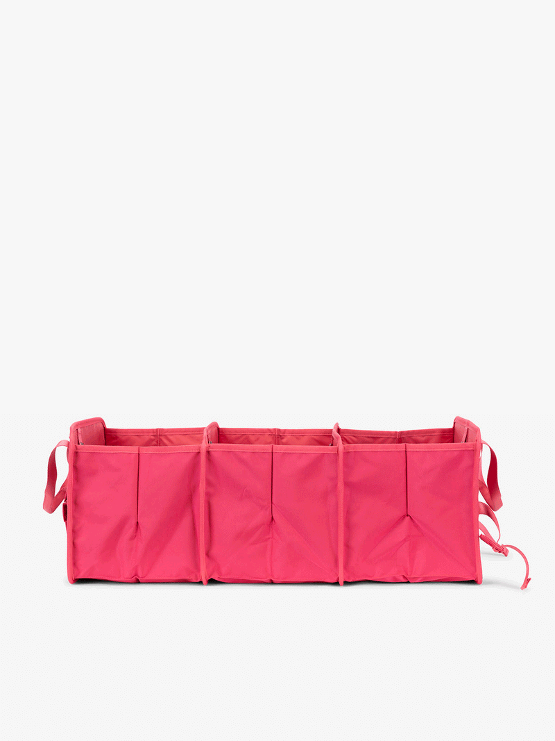 CALPAK car organizer for trunk with 3 compartments in dragonfruit