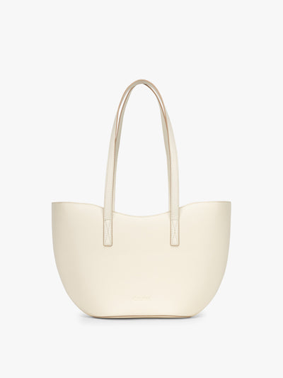 CALPAK Haven Tulip Tote in beige Buttercream; AHP2601-BUTTERCREAM view 1