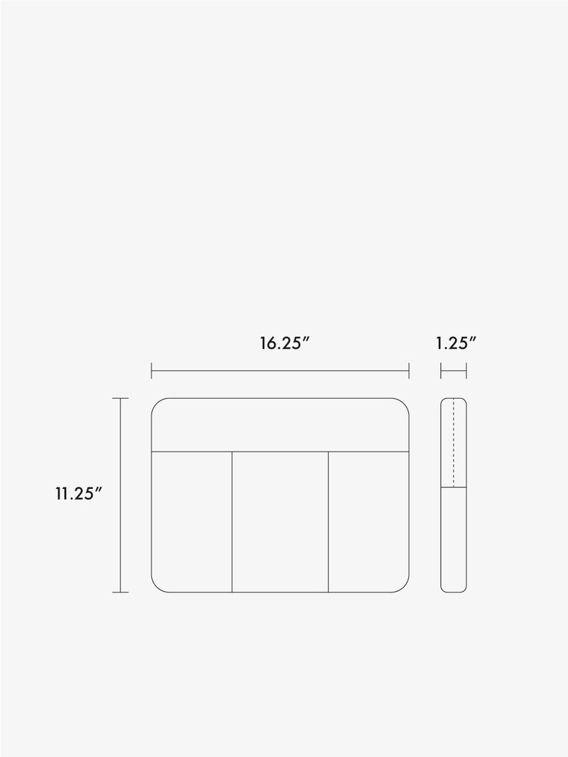 Illustration of a bed with dimensions labeled in inches