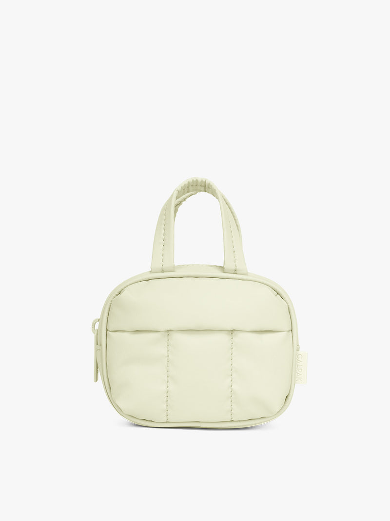 CALPAK Luka Duffel Zip Bag Charm in light green Celadon