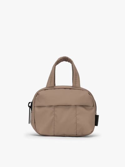 CALPAK Luka Duffel Key Pouch in brown Chocolate; ALK2501-CHOCOLATE view 1