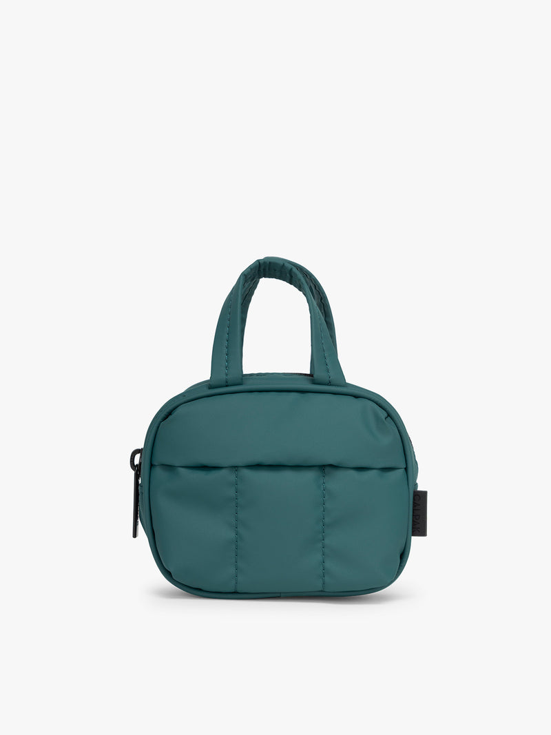 CALPAK Luka Duffel Zip Bag Charm in dark green Kale