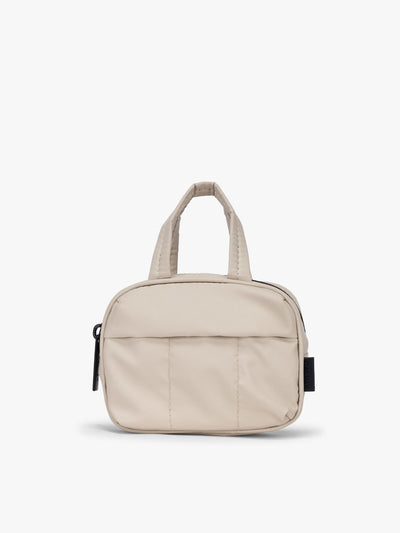 CALPAK Luka Duffel Key Pouch in white Oatmeal; ALK2501-OATMEAL view 1