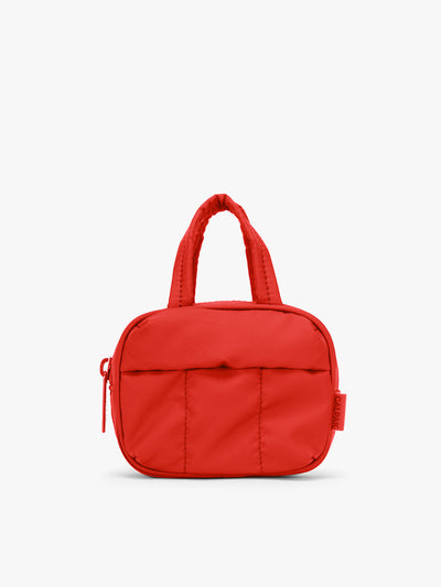 CALPAK Luka Duffel Zip Bag Charm in red Tomato; ALK2501-TOMATO view 1
