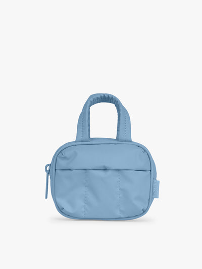 CALPAK Luka Duffel Zip Bag Charm in light blue French Blue; ALK2501-FRENCH-BLUE view 1