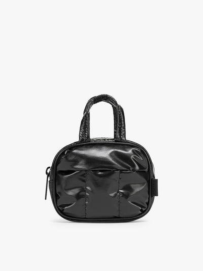 CALPAK Luka Duffel Key Pouch in Glazed Black on a white background; ALK2501-GLAZED-BLACK view 1