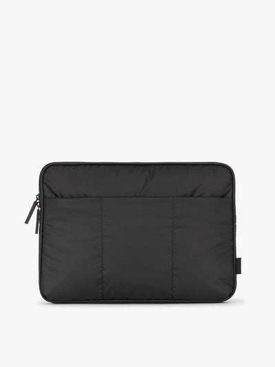 CALPAK Luka 14 Padded Laptop Sleeve with soft, puffy exterior in matte black; ALL2401-MATTE-BLACK view 1