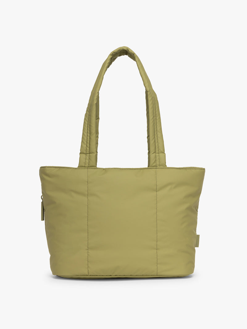 CALPAK Luka Mini Tote in green Pistachio on a white background