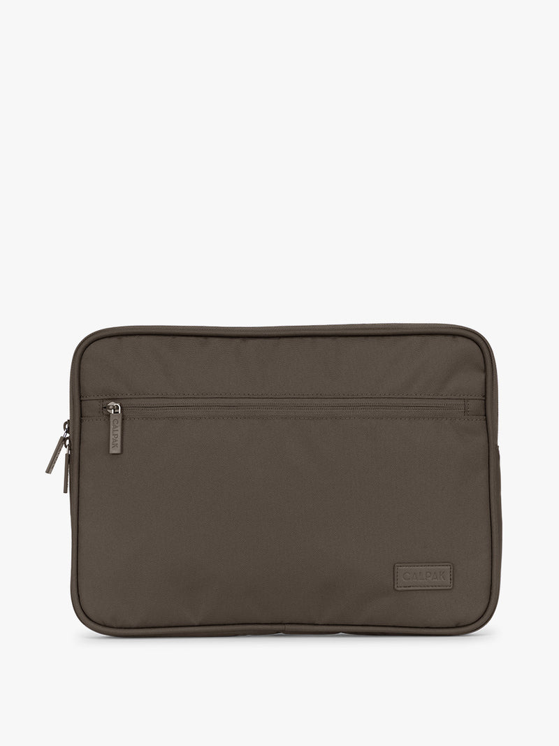 CALPAK Padded Laptop Sleeve 13-14" in brown Mushroom