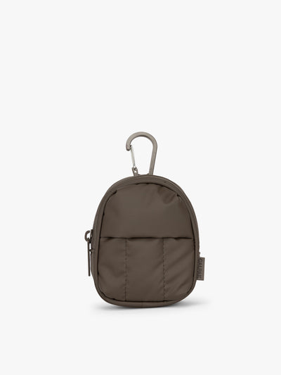 CALPAK Luka Backpack Zip Bag Charm in brown Mushroom; AMB2201-MUSHROOM view 1