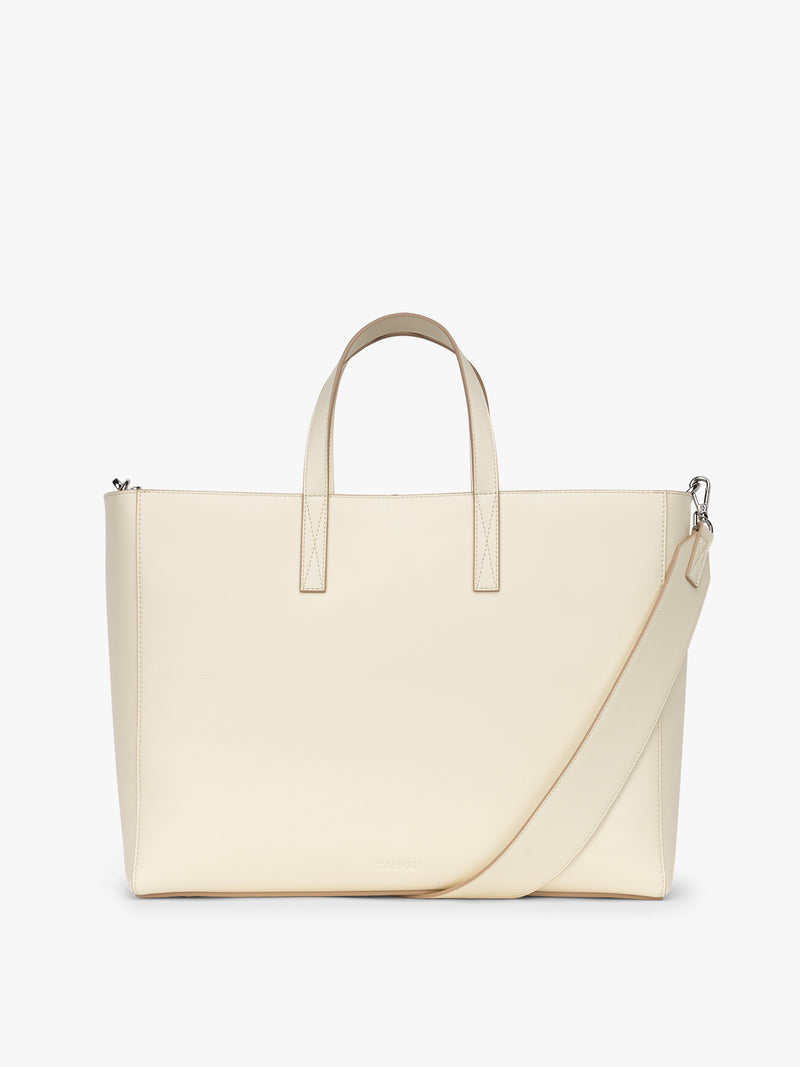CALPAK Haven 16" Laptop Tote in beige Buttercream