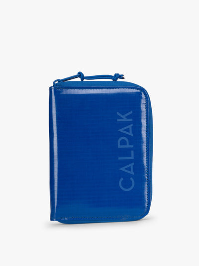 CALPAK Terra Zip Passport Wallet in blue Cobalt; ATPW2501-COBALT view 1