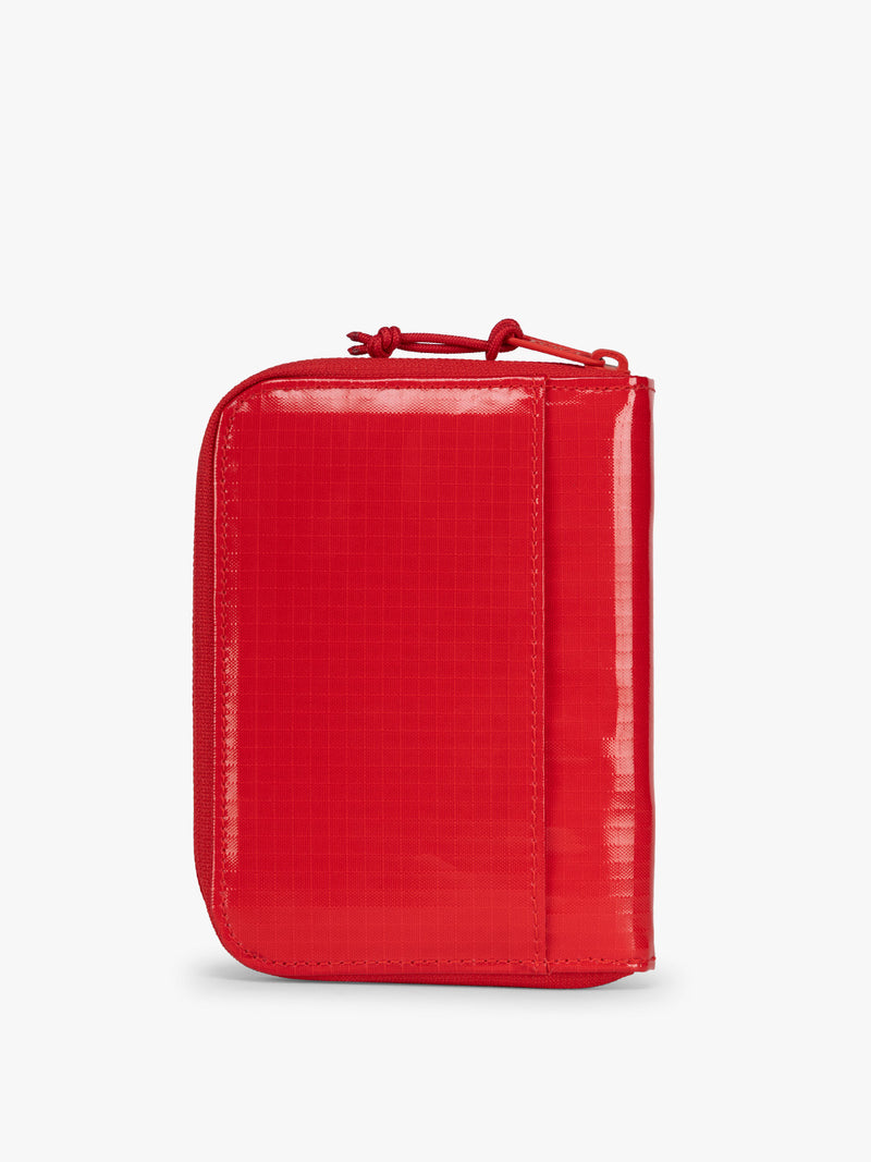 CALPAK Terra Zip Passport Wallet in red Flame back
