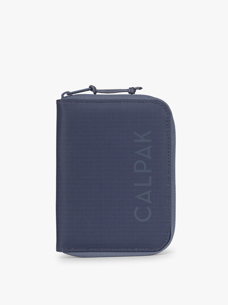 CALPAK Terra Zip Passport Wallet in blue Indigo