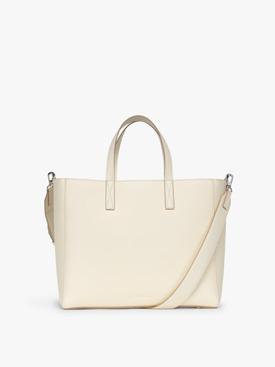 CALPAK Haven 15 Laptop Tote in beige Buttercream; ATS2501-BUTTERCREAM view 1