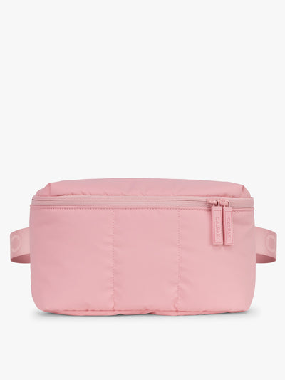 CALPAK Luka Belt Bag in pink Blossom front view; BB1901-BLOSSOM view 1