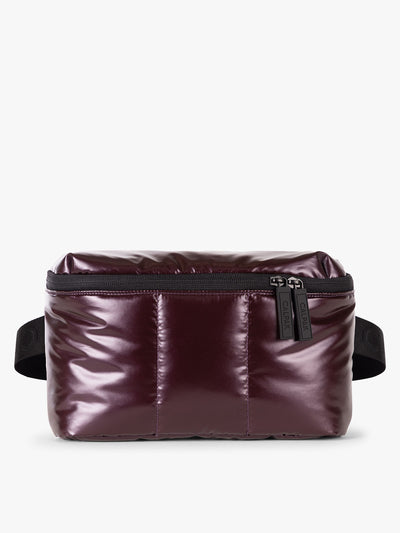 CALPAK Luka Belt Bag in maroon Glazed Dark Cherry; BB1901-GLAZED-DARK-CHERRY view 1