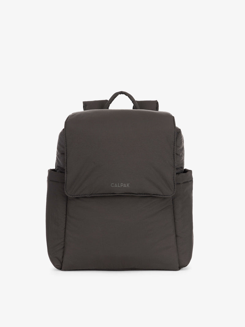 CALPAK Mini Diaper Backpack in Black on a white background
