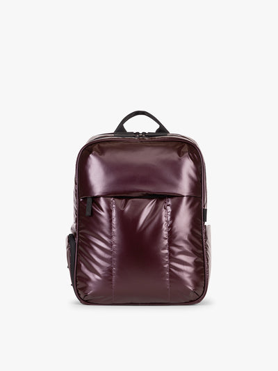 CALPAK Luka Backpack in maroon Dark Cherry ; BPL2001-GLAZED-DARK-CHERRY view 1