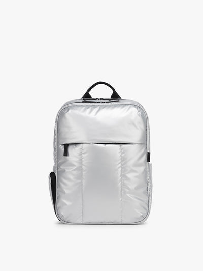 CALPAK Luka Backpack in Silver; BPL2001-SILVER view 1