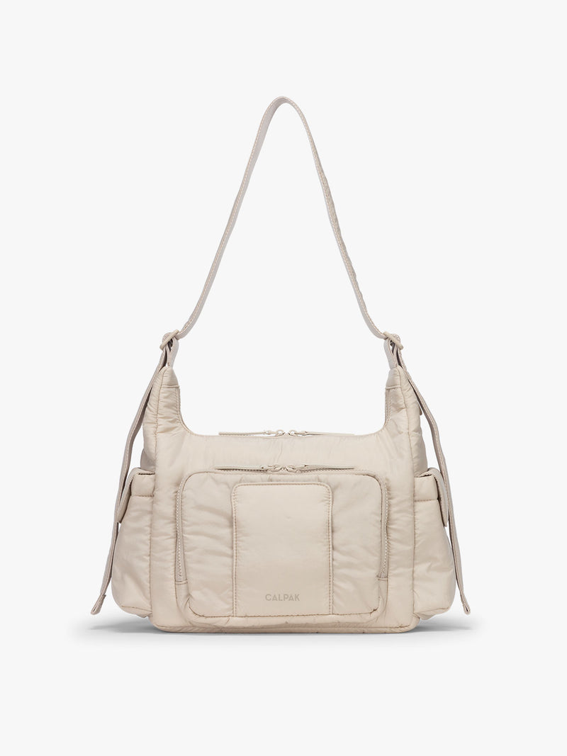 CALPAK Crossbody Diaper Bag in off-white Oatmeal
