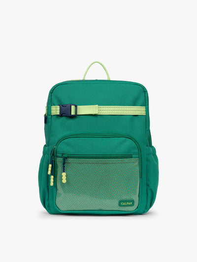 Green CALPAK Kids Large Backpack with lime green accents on a white background; CKBL2501-GREEN view 1