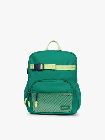 Green CALPAK Kids Small Backpack with lime green accents on a white background; CKBS2501-GREEN view 1