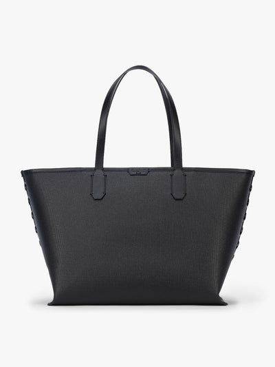 CALPAK Colette 15 Canvas Laptop Tote in black canvas material ; CLCT2601-BLACK view 1