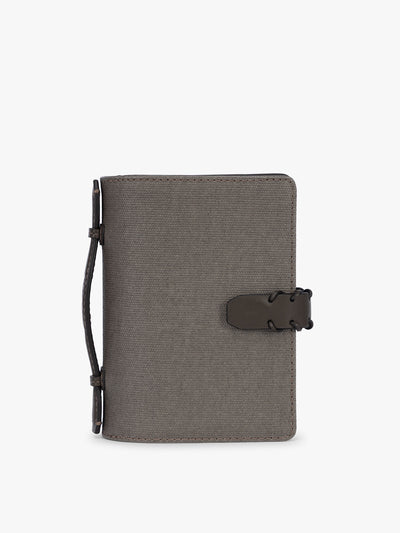 CALPAK Colette Multi Passport Wallet in brown Mushroom canvas material; CLPW2601-MUSHROOM view 1