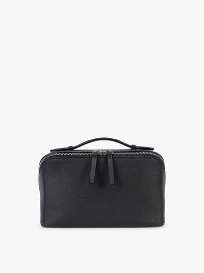 CALPAK Colette Lay-Flat Canvas Toiletry Bag in black; CLTB2601-BLACK view 1
