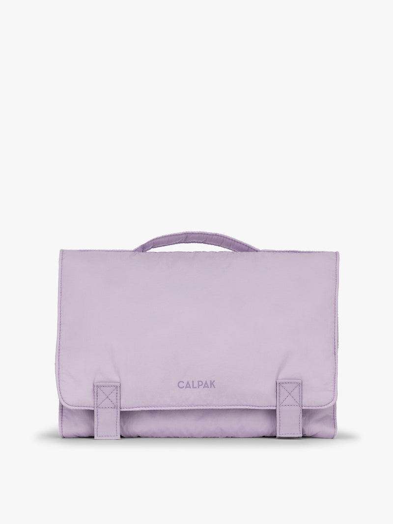 CALPAK Diaper Changing Pad Organizer in lavender purple Orchid front view