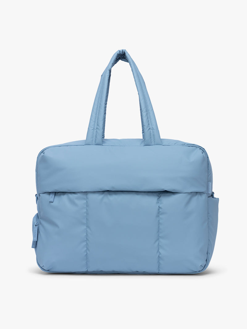 CALPAK Luka Large travel duffel bag in French Blue shown front view