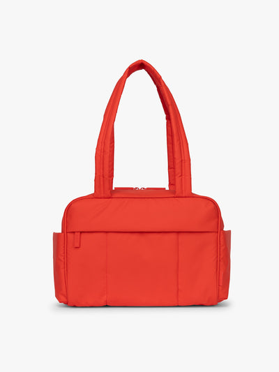 CALPAK Luka Mini Duffel in red Tomato; DLM2501-TOMATO view 1