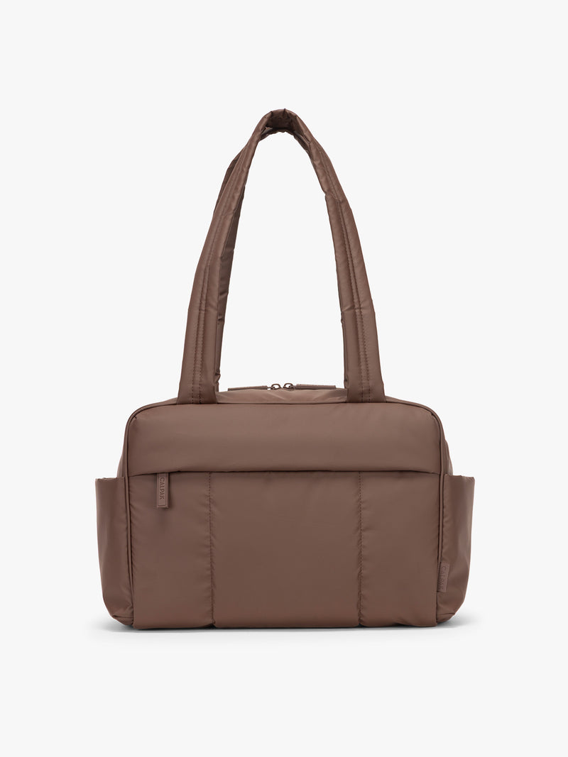 CALPAK Luka Mini Duffel front view in brown monochrome Walnut