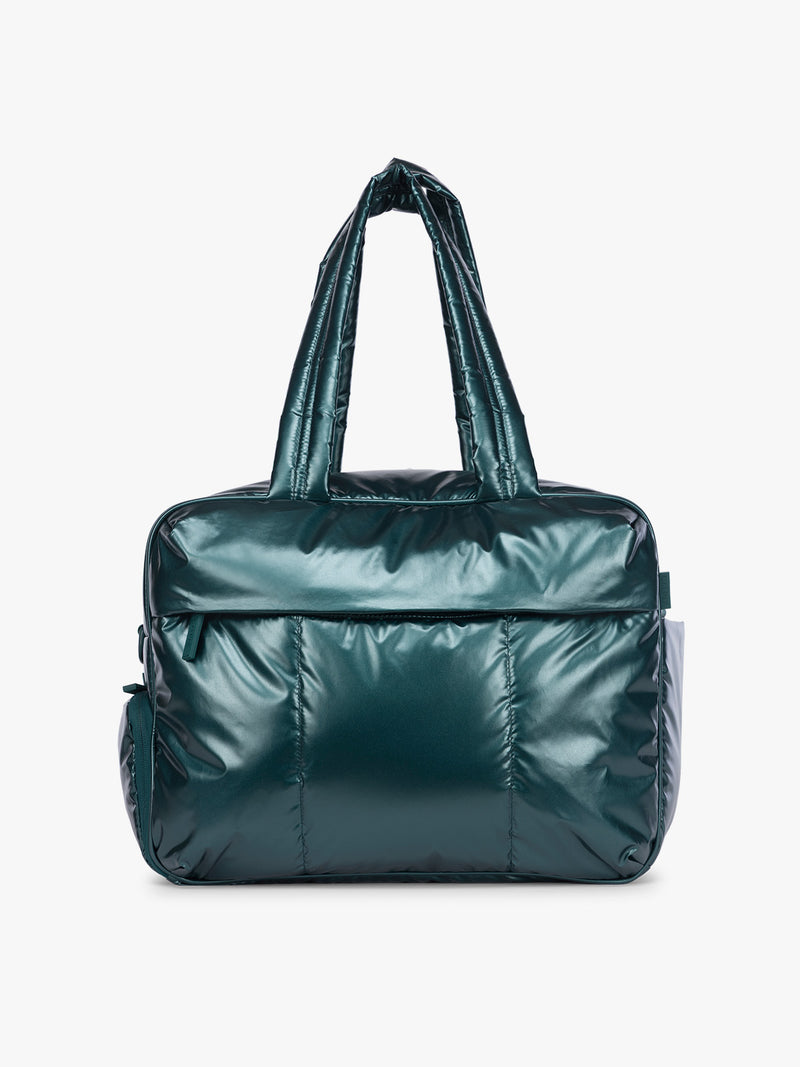 CALPAK  Luka Duffel in dark green shiny Glazed Kale