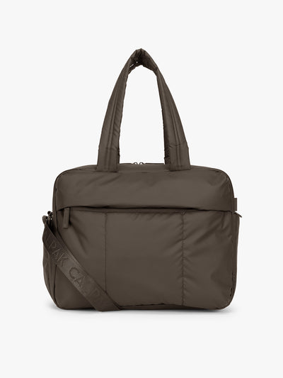 CALPAK Luka Duffel in brown Mushroom; DSM1901-MUSHROOM view 1