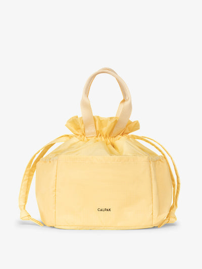 CALPAK insulated lunch bag in yellow lemonade; ALB2001-LEMONADE view 1