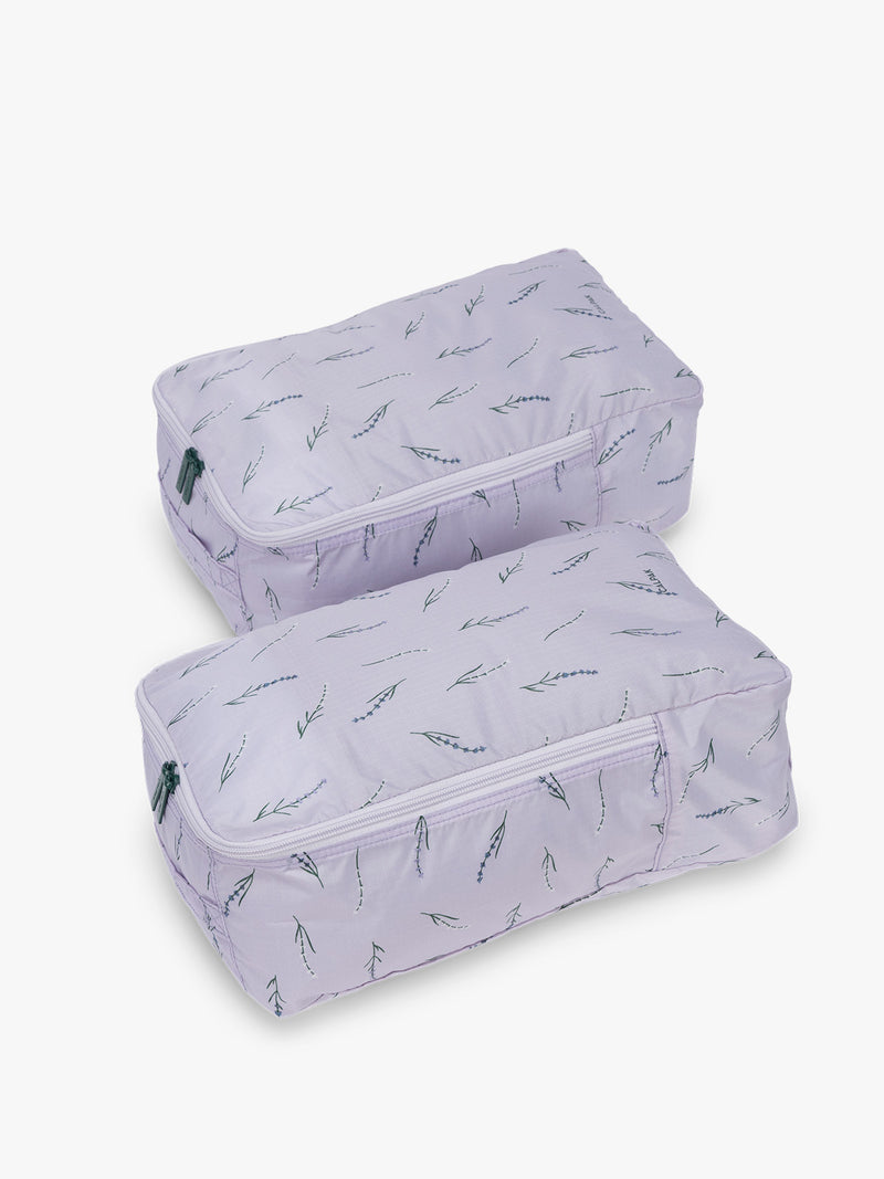 CALPAK Shoe Cubes (set of 2) inlight purple lavender print in Lavender Bloom