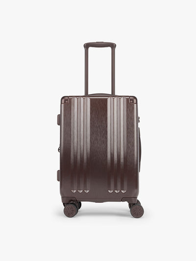 CALPAK Ambeur Carry On Luggage in brown Walnut with metallic look;LAM1020-WALNUT view 1