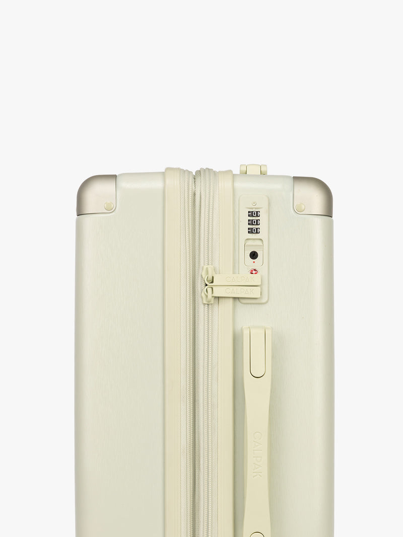 TSA lock of CALPAK Ambeur Carry on Luggage in light green Celadon