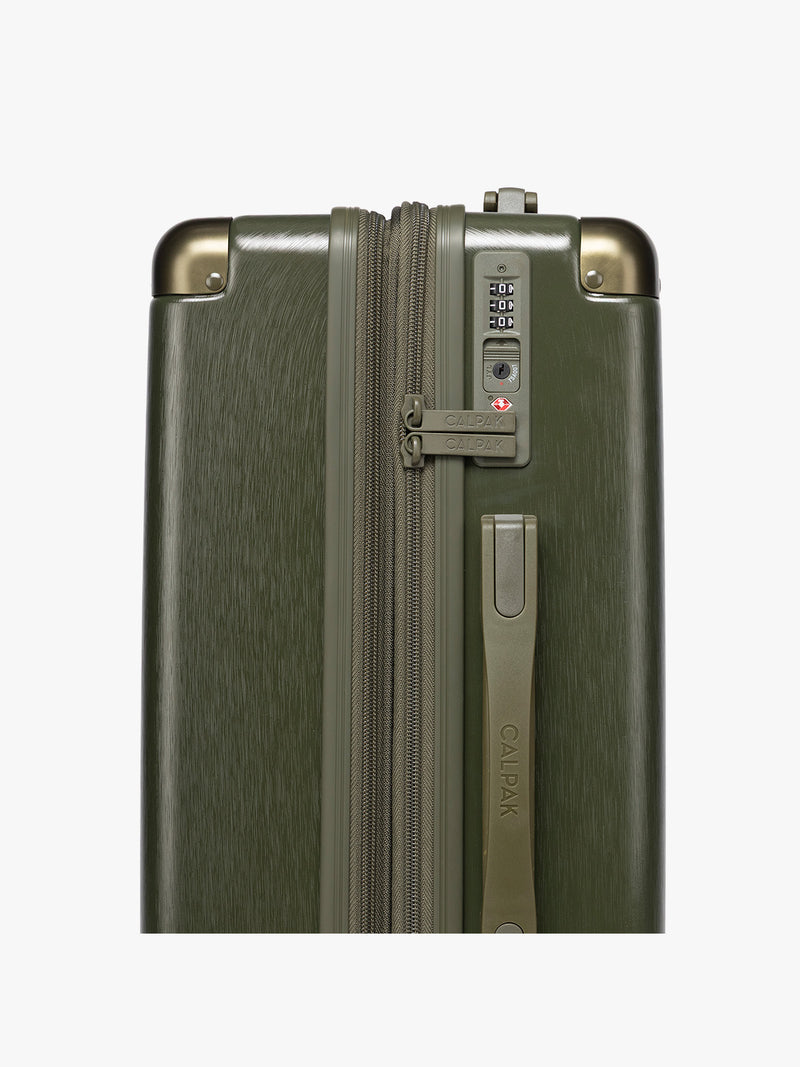 CALPAK Ambeur Medium Luggage in dark green Pine TSA lock