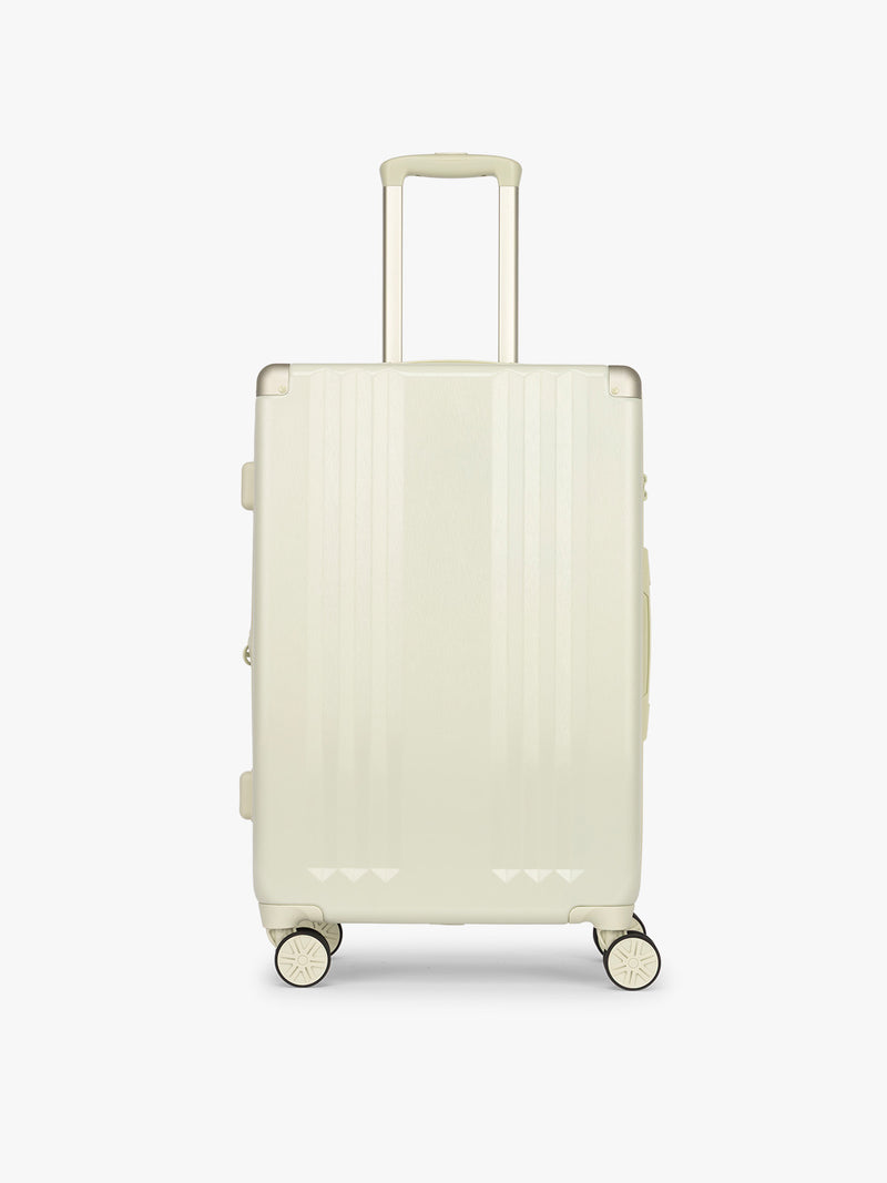 CALPAK Ambeur 3 piece Luggage Set in light green Celadon with sizes of Carry On, Medium, and Large