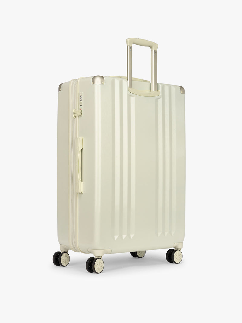Backside of CALPAK Ambeur Large Luggage in light green Celadon