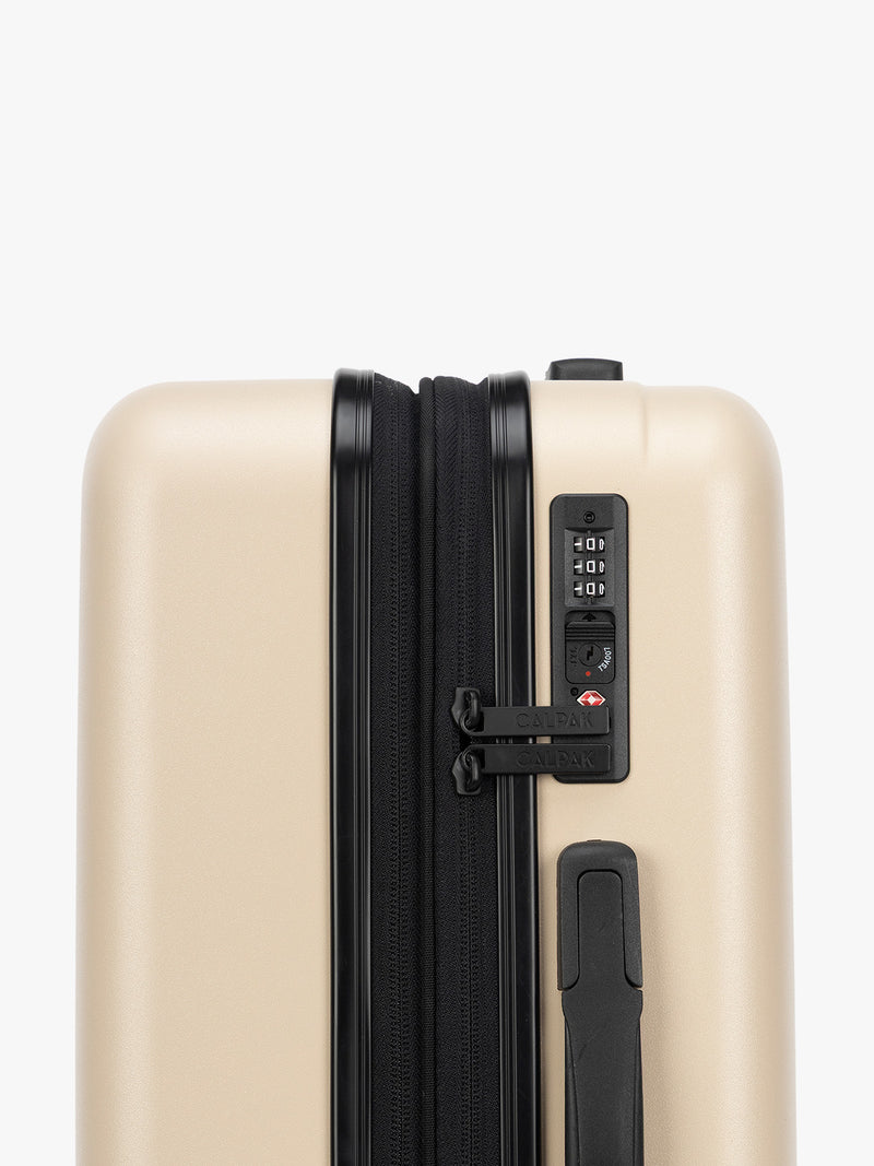 CALPAK Evry Starter Bundle in beige Polka Dot (interior is polka dot) wtih TSA approved lock