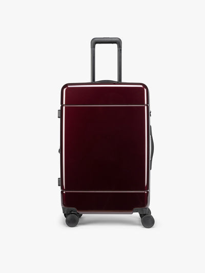 CALPAK Hue Medium Luggage in maroon Glazed Dark Cherry; LHU1024-GLAZED-DARK-CHERRY view 1
