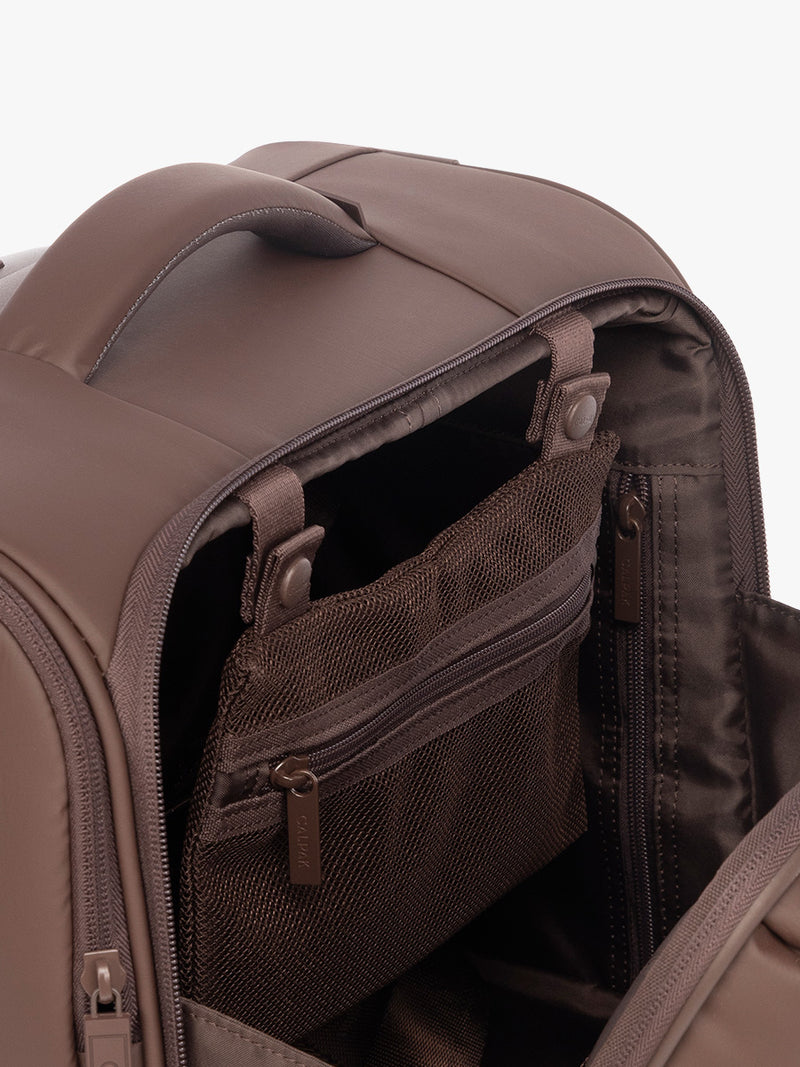 ICALPAK Mini Luka Soft-Sided Carry On Luggage brown Walnut