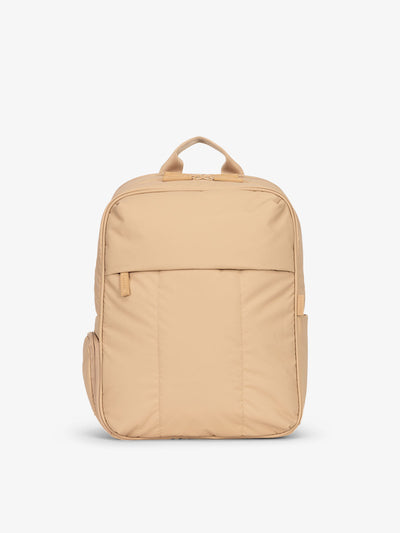 CALPAK Luka Laptop Backpack for school in light brown latte; BPL2001-LATTE view 1
